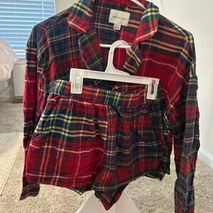 American Eagle Outfitters Plaid Pajama Set - Red and Green